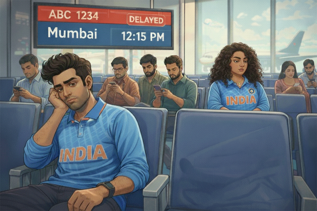 A random Scenario - Stuck at the airport… flight delayed, everyone glued to their phones.