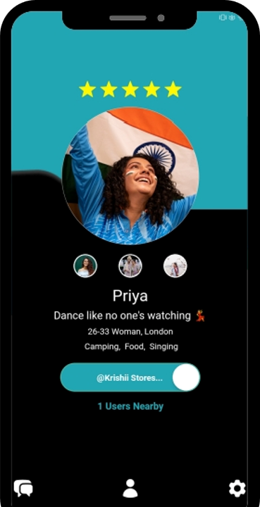 App screenshot showing the CliQmates logo